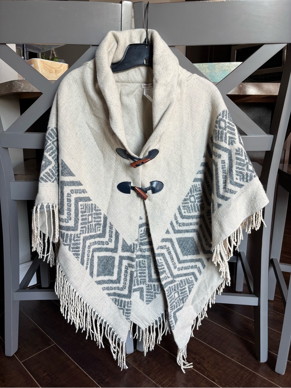 Coldwater Creek - Hooded Toggle Poncho